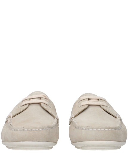 Prada Gray Leather Slip-On Loafers