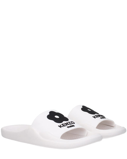 Kenzo White Cotton Slippers