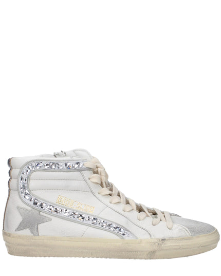 Golden Goose White Leather High Top Sneakers
