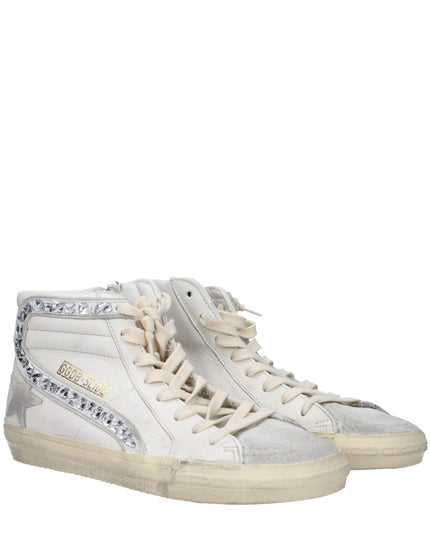 Golden Goose White Leather High Top Sneakers