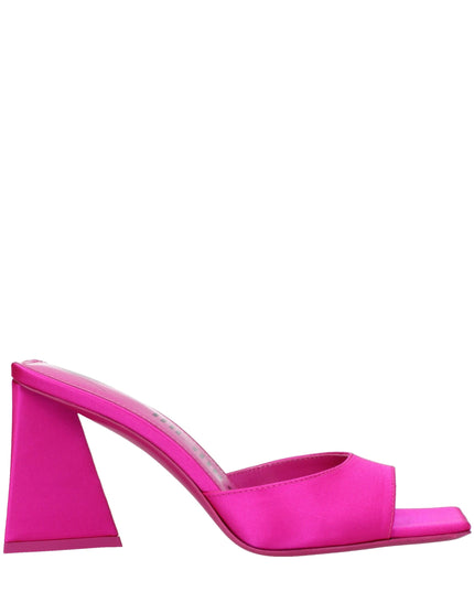 The Attico Pink Satin Stiletto Heel Sandals