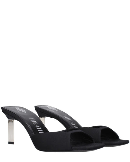 The Attico Black Satin Stiletto Heel Sandals