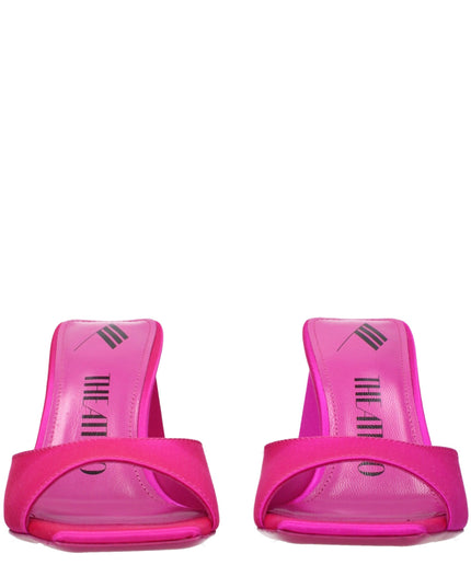 The Attico Pink Satin Stiletto Heel Sandals