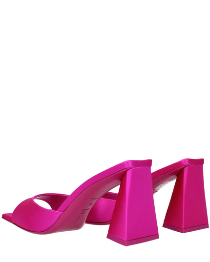 The Attico Pink Satin Stiletto Heel Sandals
