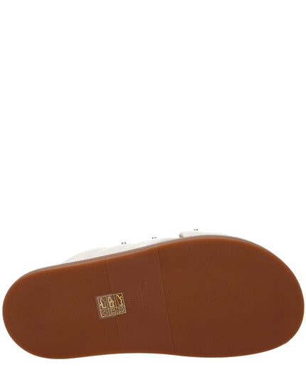 Fabiana Filippi Beige Leather Slippers