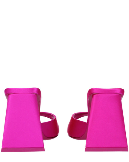 The Attico Pink Satin Stiletto Heel Sandals