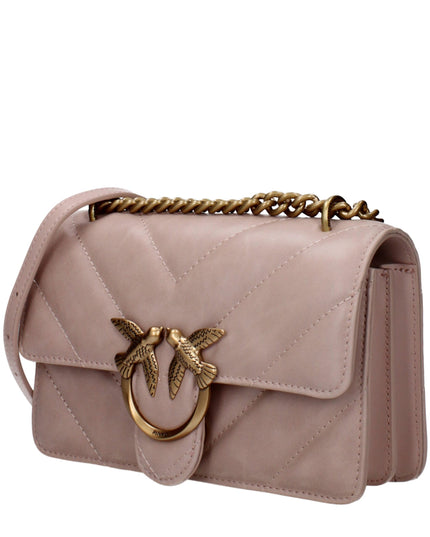 PINKO Pink Leather Crossbody Bag