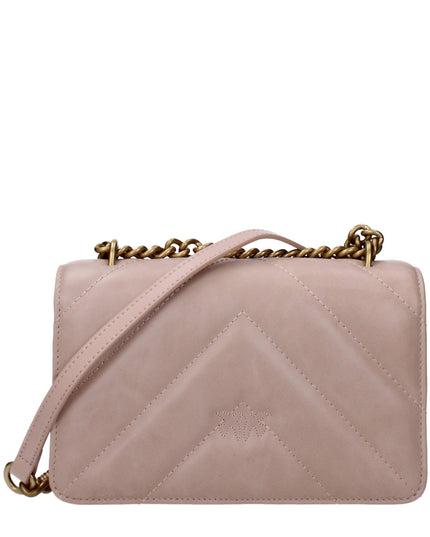 PINKO Pink Leather Crossbody Bag