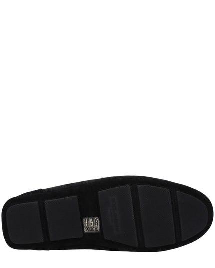 Dolce & Gabbana Black Leather Slip-On Loafers