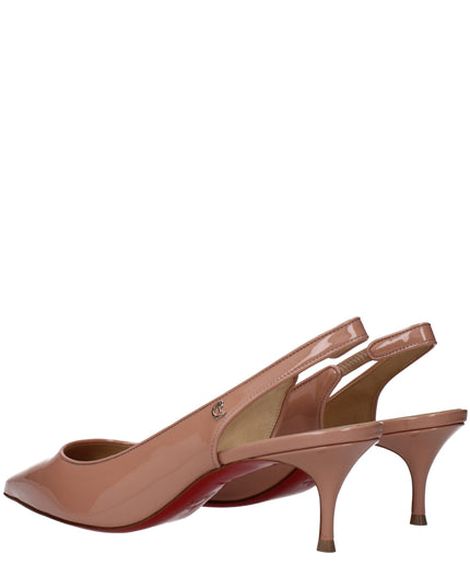 Christian Louboutin Pink Leather Mid Heel Pumps