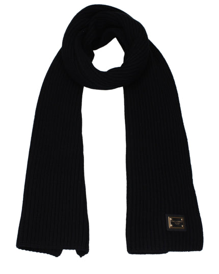 Dolce & Gabbana Black Cashmere Scarf