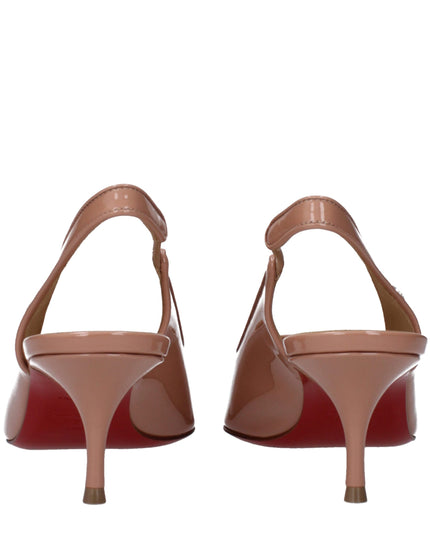 Christian Louboutin Pink Leather Mid Heel Pumps