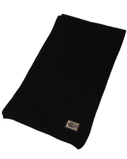 Dolce & Gabbana Black Cashmere Scarf