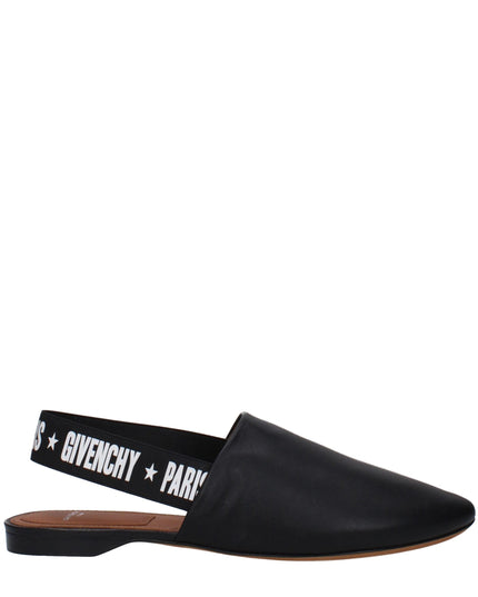Givenchy Black Leather Slides
