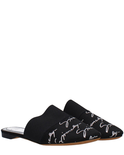 Givenchy Black Satin Slippers