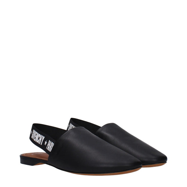 Givenchy Black Leather Slides
