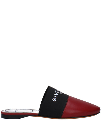 Givenchy Red Leather Slippers
