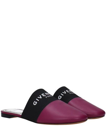 Givenchy Purple Leather Slippers