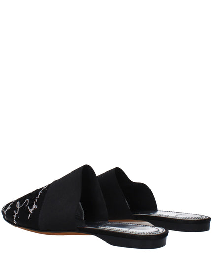 Givenchy Black Satin Slippers