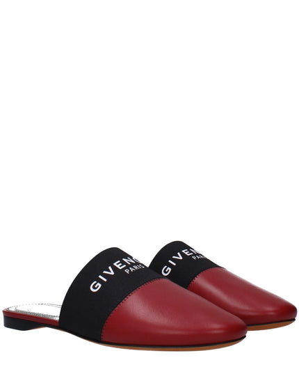 Givenchy Red Leather Slippers