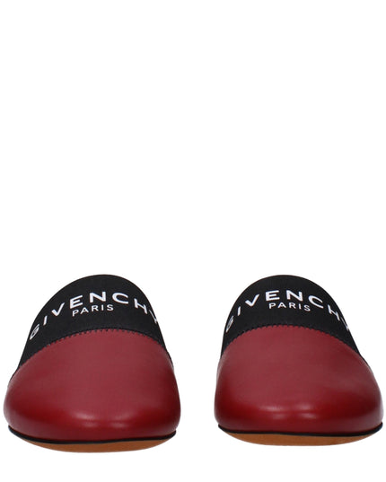 Givenchy Red Leather Slippers