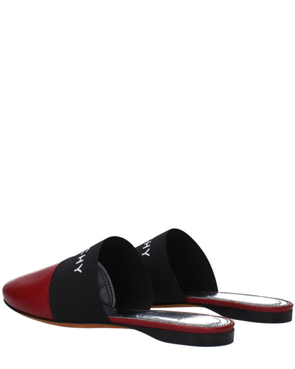 Givenchy Red Leather Slippers