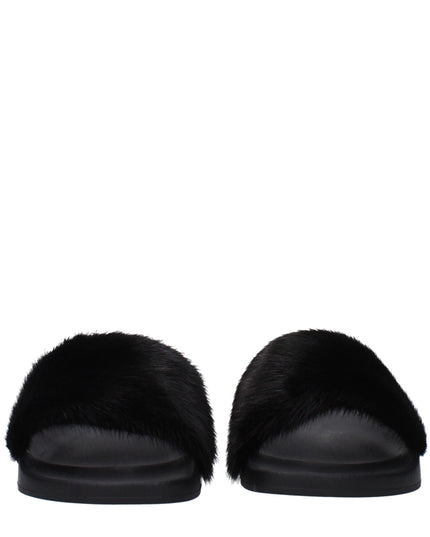 Givenchy Black Cotton Slippers