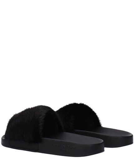 Givenchy Black Cotton Slippers