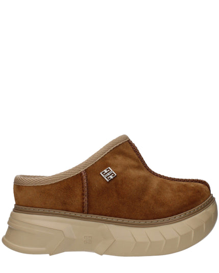Givenchy Brown Leather Slippers