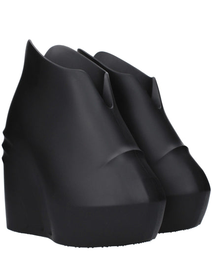 Givenchy Black Cotton Wedge Sandals