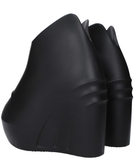 Givenchy Black Cotton Wedge Sandals