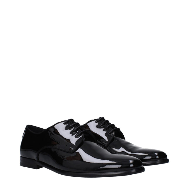 Dolce & Gabbana Black Leather Oxfords And Derbies