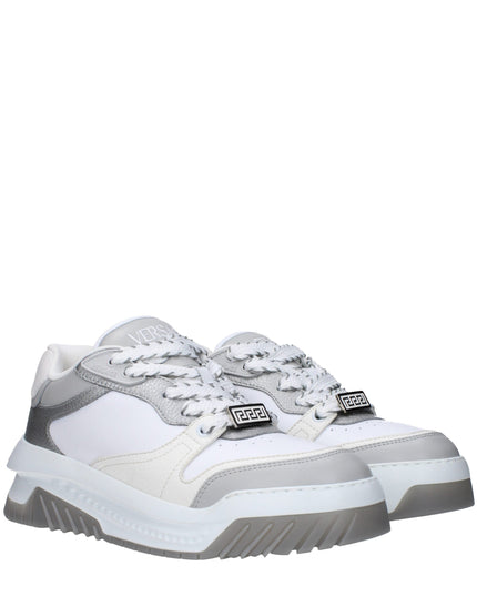 Versace White Leather Chunky Sneakers