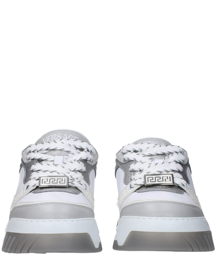 Versace White Leather Chunky Sneakers