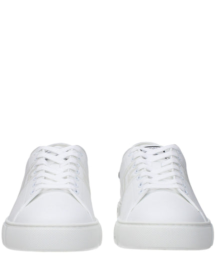 Versace White Leather Low Top Sneakers