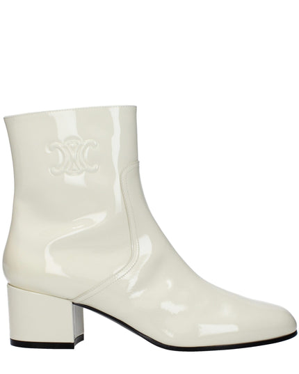 Celine Beige Leather Ankle Boots