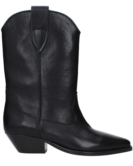Isabel Marant Black Leather Ankle Boots