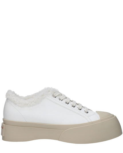 Marni White Leather Low Top Sneakers