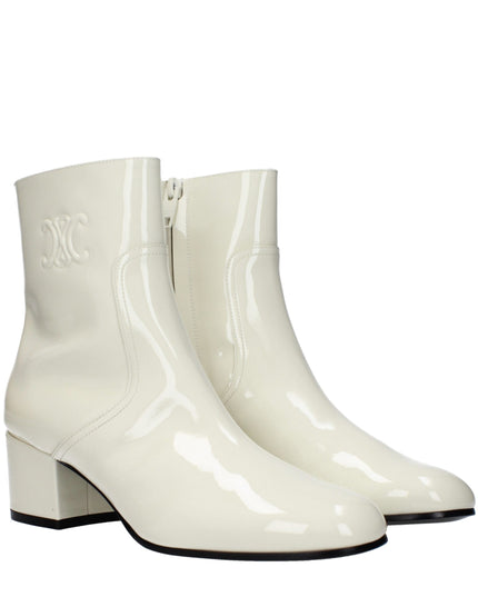 Celine Beige Leather Ankle Boots