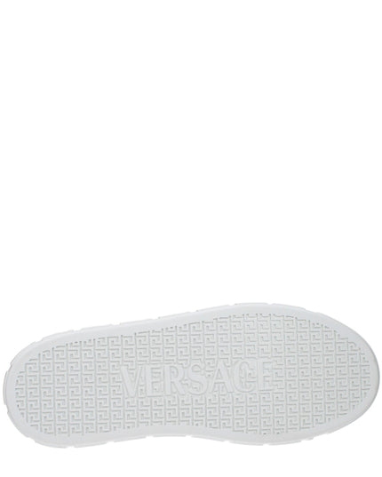Versace White Leather Low Top Sneakers
