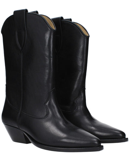 Isabel Marant Black Leather Ankle Boots
