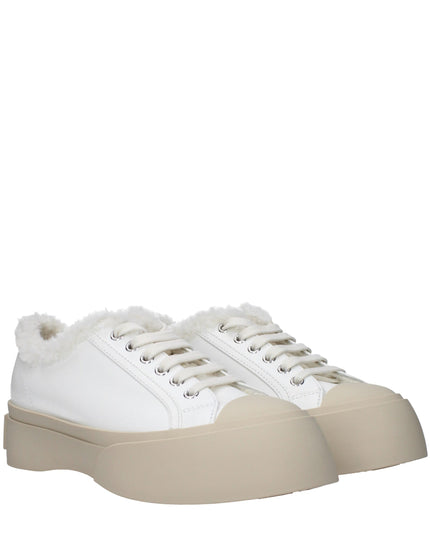 Marni White Leather Low Top Sneakers