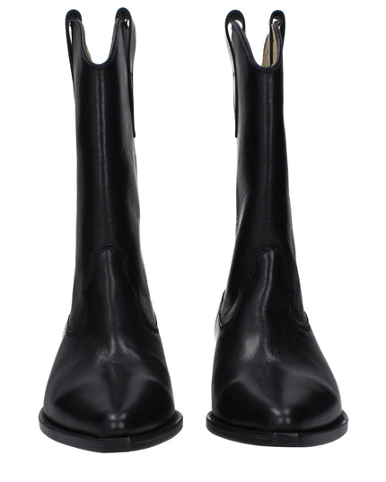 Isabel Marant Black Leather Ankle Boots