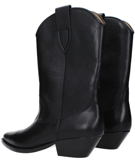 Isabel Marant Black Leather Ankle Boots