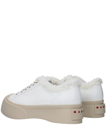 Marni White Leather Low Top Sneakers
