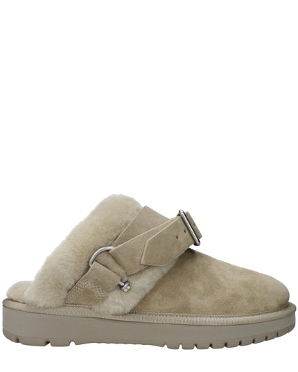 Burberry Green Leather Slippers