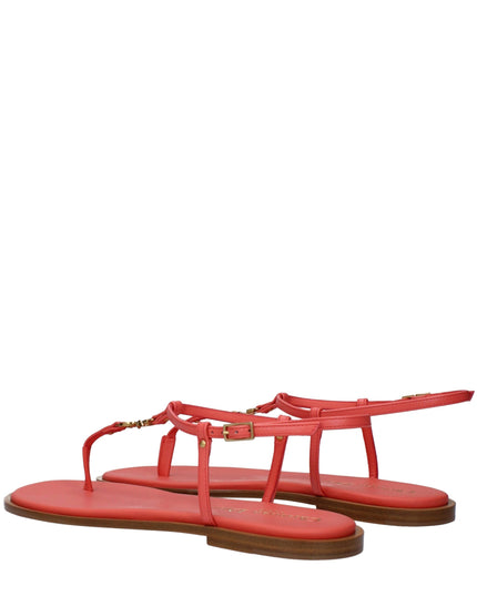 Christian Dior Pink Leather Flip-Flop Sandals