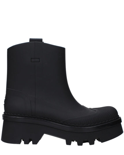 Chloé Black Cotton Ankle Boots