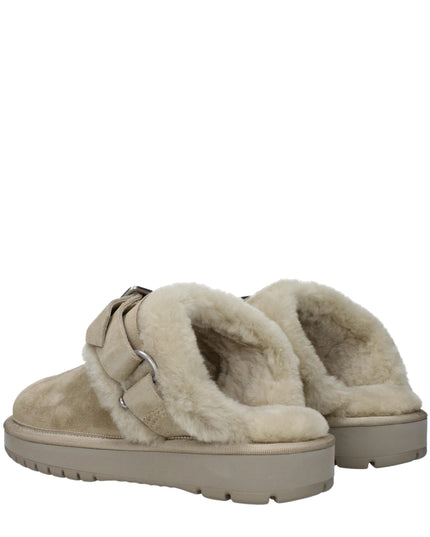 Burberry Green Leather Slippers