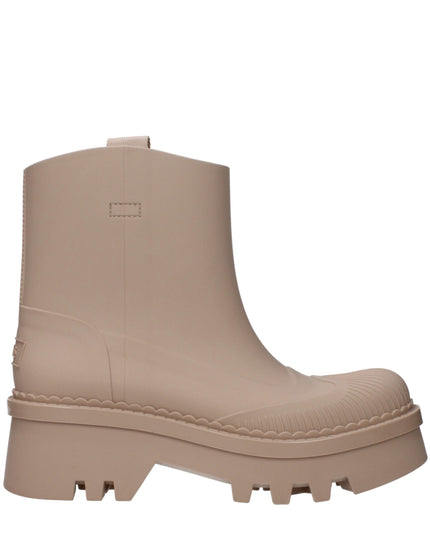 Chloé Pink Cotton Ankle Boots